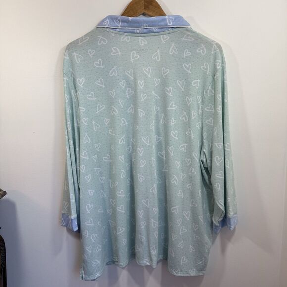 Cuddl Duds 2-Piece Classic Jersey Notch Collar Novelty Pajama Set Blue 3XL - Picture 3 of 16